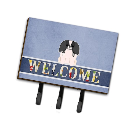 Carolines Treasures Pekingnese Black & White Welcome Leash or Key Holder BB5686TH68